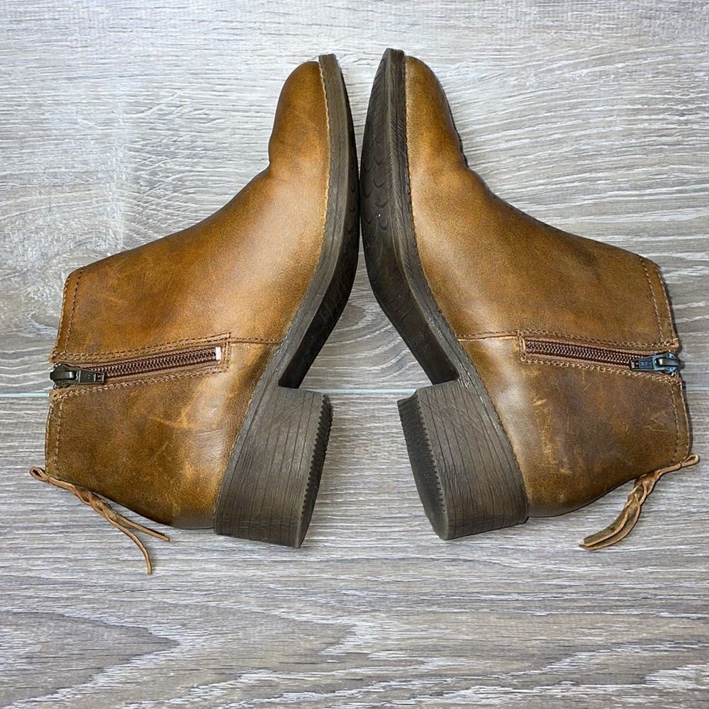 Sperry Juniper Bree Tan Leather Women’s Size 5.5M Side Zip Ankle Bootie - Picture 9 of 11